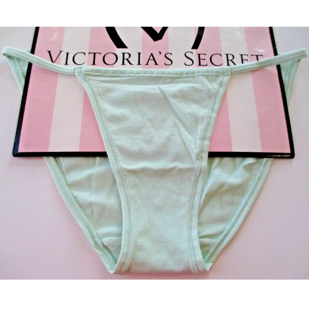 VICTORIA'S SECRET PINK Cotton String Bikini Panty VS Mint Green S M L XL NWT